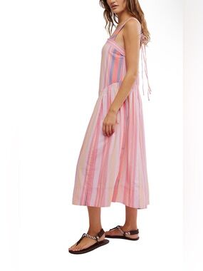 Free people Primavera midi dress sz xs strawberry combo